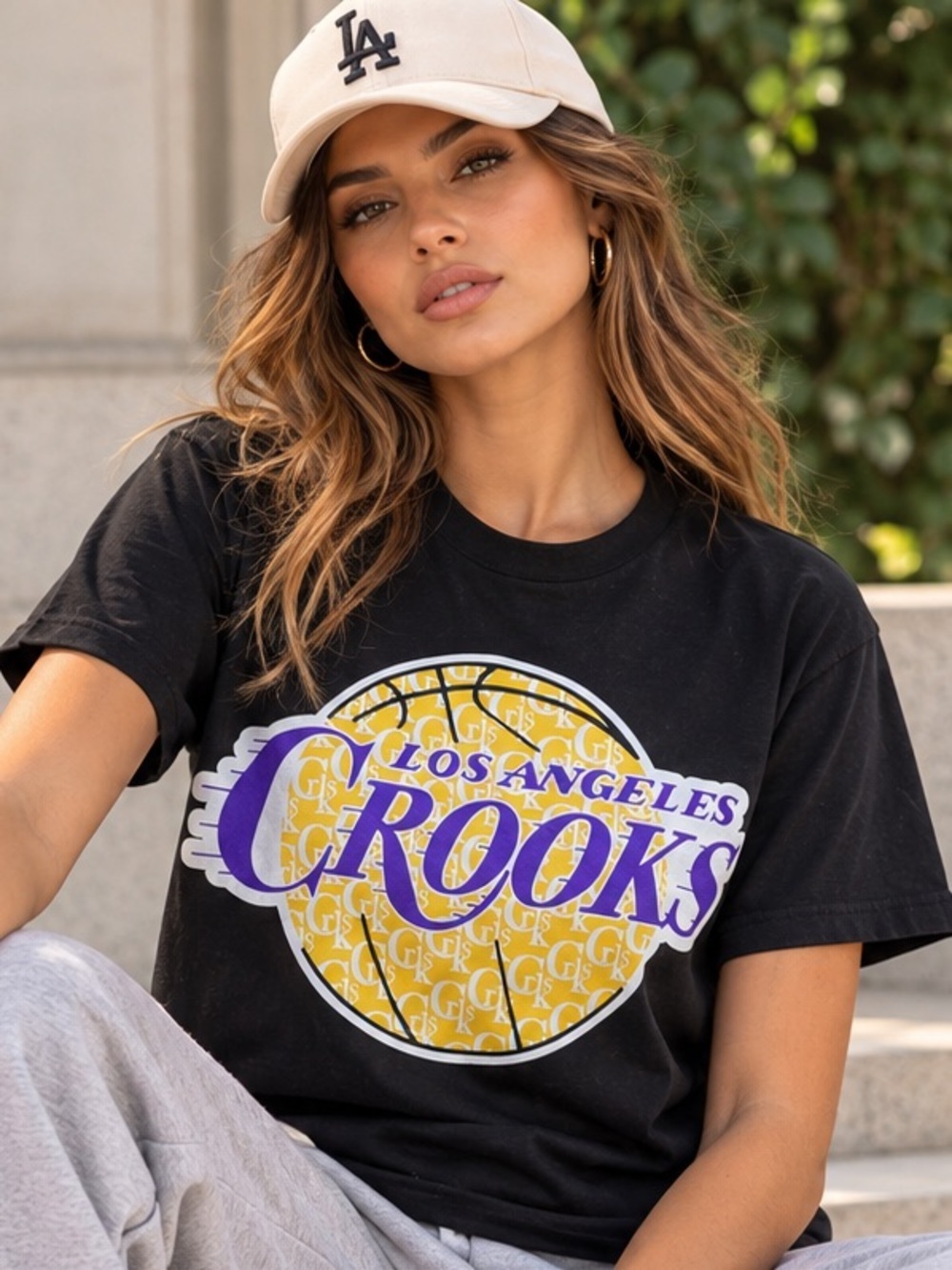 Mitchell & Ness LA Lakers Jacket + 2 Graphic Tees Bundle Size M/L NBA